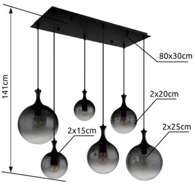 Globo 15885-6H - Csillár zsinóron DALTON 6xE27/10W/230V