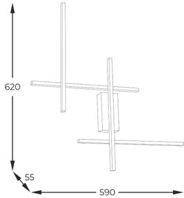 Zuma Line 22009W4-BK/GD- LED fali lámpa EDGE LED/32W/230V 3000/4000/6000K