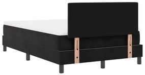 Boxspring ágy matraccal Fekete Kicsi dupla Bársony