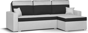 ASTRA3 Kinyitható sarokkanapé Ezüst/fekete