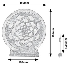 Rabalux 76031 - Sólámpa MANDALI 1xE14/15W/230V