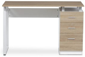 Irodai asztal 3218 SON, fehér és sonoma tölgy