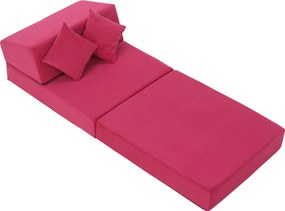 Összecsukható matrac/fotel, 2v1, rózsaszín magenta, PELOS