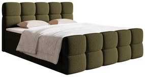 Kontinentális franciaágy 160 cm Cirsten 160C (ágyráccsal és matraccal) (tárolóhellyel) (oliva). Akció -15%. 1100158