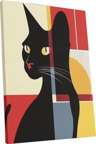 Vászonkép Modern macska absztrakt otthon nappali szoba 60x80