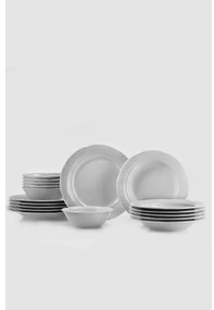 18 darabos fehér porcelán étkészlet