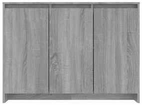 szürke sonoma színű szerelt fa tálalószekrény 102 x 33 x 75 cm