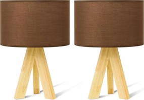 2 Db-os Éjjeli Lámpa Szett Modern háromlábú lámpa textil lámpaernyővel