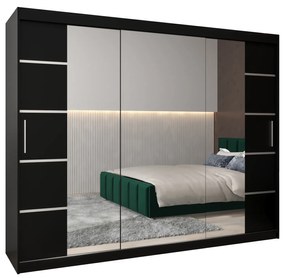 Ruhásszekrény 250 cm Verika 4 250 (fekete). 1064325