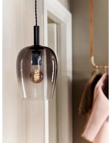 Nordlux - UMA kábeles függőlámpa 1xE27/40W/230V, átm. 18 cm, fekete/füstszínű