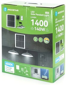 Aigostar - LED Napelemes csillár 2xLED/70W/12V 12000 mAh 6500K átm. 23,5 cm