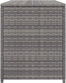 Szürke Polyrattan Kerti Tárolóláda 120 X 50 X 60 Cm