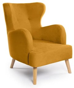 Mustársárga füles fotel Noemye – Bonami Selection