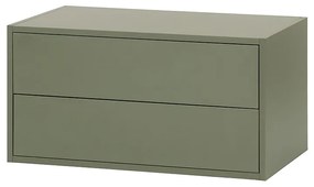 Boxie 2 fiókos fali szekrény 40x80x37 cm zöld