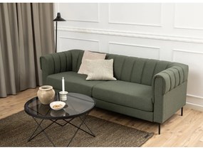 Fekete dohányzóasztal üveg asztallappal ø 80 cm Cuxton – Actona