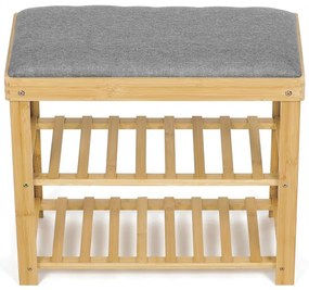 Natúr Bambusz Cipős, Szürke Színben DR-N1010 GREY2