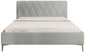 Franciaágy 160 cm Tikka 160  (szürke + arany). 1099414