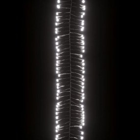 hideg fehér fényű fürtös PVC LED-szalag 400 LED-del 7,4 m