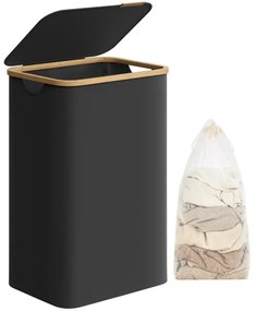 TATE fekete szennyeskosár