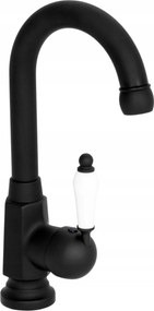 Retro VII Fekete Magas Pultra Szerelhető Mosdó Csaptelep