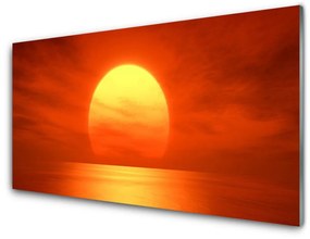 Akrilkép Sunset Sea 140x70 cm 2 fogas