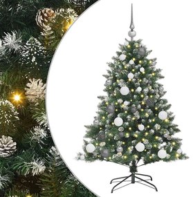Műkarácsonyfa LED -es lámpákkal Zöld 120cm PVC
