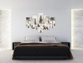 Kép - Erdő medvékkel (150x105 cm)