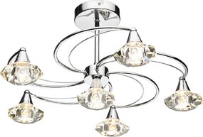 Dar Lighting LUTHER LUT0650 Plafonlámpa 6x40W/G9