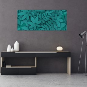 Kép - Türkiz levelek (120x50 cm)