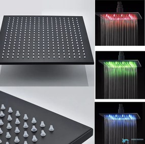 Zuhanyrendszer EYN PT50089 falba süllyesztett kivitelben, LED-világítással, több színváltozatban — Króm — 30 cm