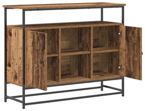 Old fa oldalszekrény 100x35x80 cm Műgyanta és Acél