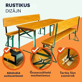 PRAKTIK sörpad készlet háttámlával, 170cm, barna Jurhan