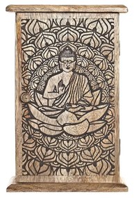 Kulcstartó szekrény Buddha Sötétbarna Mangófa