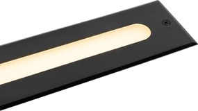 Modern talajszpot fekete 50 cm LED-del, IP65 - Eline