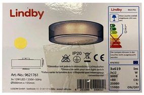Lindby Lindby - LED Dimmelhető mennyezeti lámpa AMON 3xLED/12W/230V LW0018