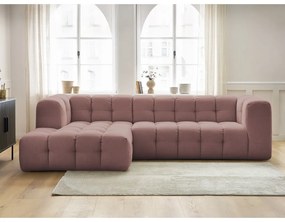 Világos rózsaszín sarokkanapé Cloud – Bobochic Paris