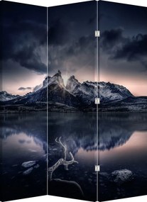 Paraván - Tó és hegy (126x170 cm)