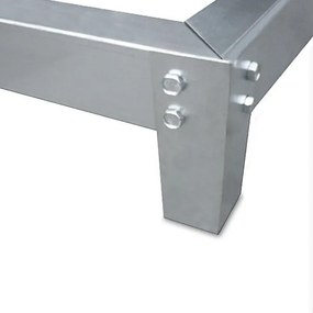 Gardebruk M4 polikarbonát kerti üvegház alappal, 250x190x195cm, átlátszó