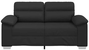 vidaXL kétszemélyes fekete műbőr kanapé 120 cm