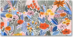 Konyhai panel Virágos mintás 140x70 cm Ragasztó