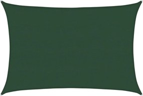 vidaXL sötétzöld HDPE napvitorla 160 g/m² 5 x 7 m