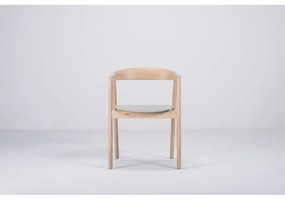 Muna étkezőszék tömör tölgyből, kékesszürke ülőrésszel - Gazzda