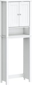 vidaXL BERG fehér tömör fa WC feletti tároló 60 x 27 x 164,5 cm