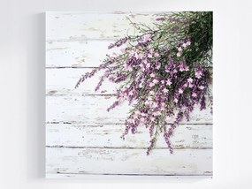 Canvas Vászonkép Levendula Virágok Shabby Chic Vintage Fa 80x80