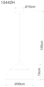 Globo 15442H - Csillár zsinóron REX 1xE27/60W/230V