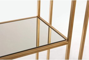 Aranyszínű acél könyvespolc 68x172,5x28 cm Elenor – Bizzotto