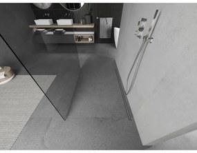 Mexen Kioto, átmenő zuhanyparaván 100 x 200 cm, 8mm átlátszó üveg, 2x króm stabilizáló távtartó, 800-100-002-01-00