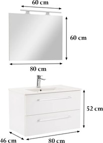 Vario Clam 80 Fürdőszoba komplett szekrény