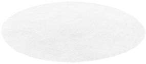 Fehér hosszú szálú szőnyeg ⌀ 140 cm DEMRE Beliani