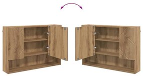 Fürdőszoba bútor szett 2 pcs kézműves tölgy 76.5 x 35 x 64 cm